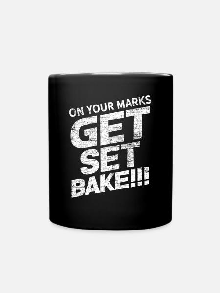 Backen Gebäck - Tasse einfarbig - Schwarz