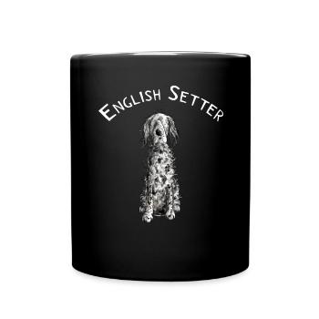 Cadeau de bande dessinée drôle de poseur anglais I chien - Mug uni - noir - Devant