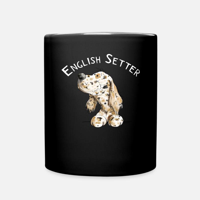 Cadeau de bande dessinée de Setter anglais I chiens - Mug uni - noir