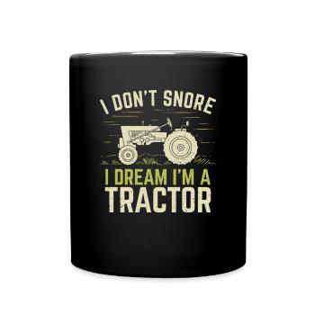 Agriculteur agricole tracteur cadeau - Mug uni - noir - Devant