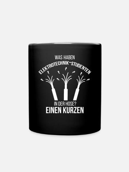 Lustig Elektrotechnik Geschenk - Tasse einfarbig - Schwarz