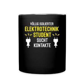 Elektrotechnik Uni - Tasse einfarbig - Schwarz - Vorne