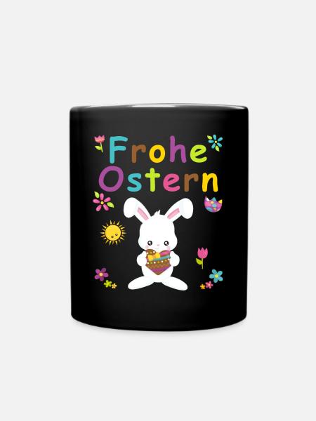 Ostern Geschenk Für Damen, Herren Und Kinder - Tasse einfarbig - Schwarz