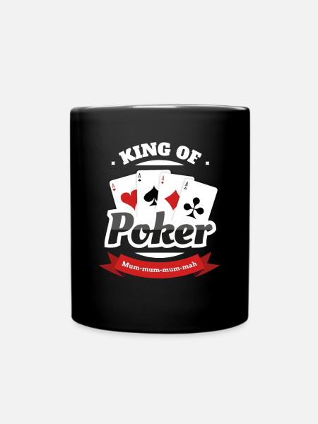 King of Poker Pokerface - Tasse einfarbig - Schwarz