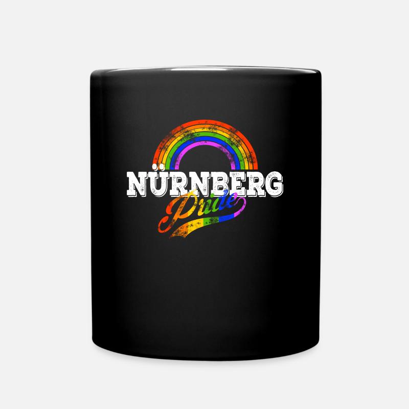 LGBT Nürnberg Gay Pride CSD Queer Regenbogen - Tasse einfarbig - Schwarz