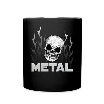Metal Hard Rock Band Motiv Für Damen Und Herren - Tasse einfarbig - Schwarz - Vorne