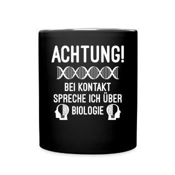 Biologie Lehrer - Tasse einfarbig - Schwarz - Vorne