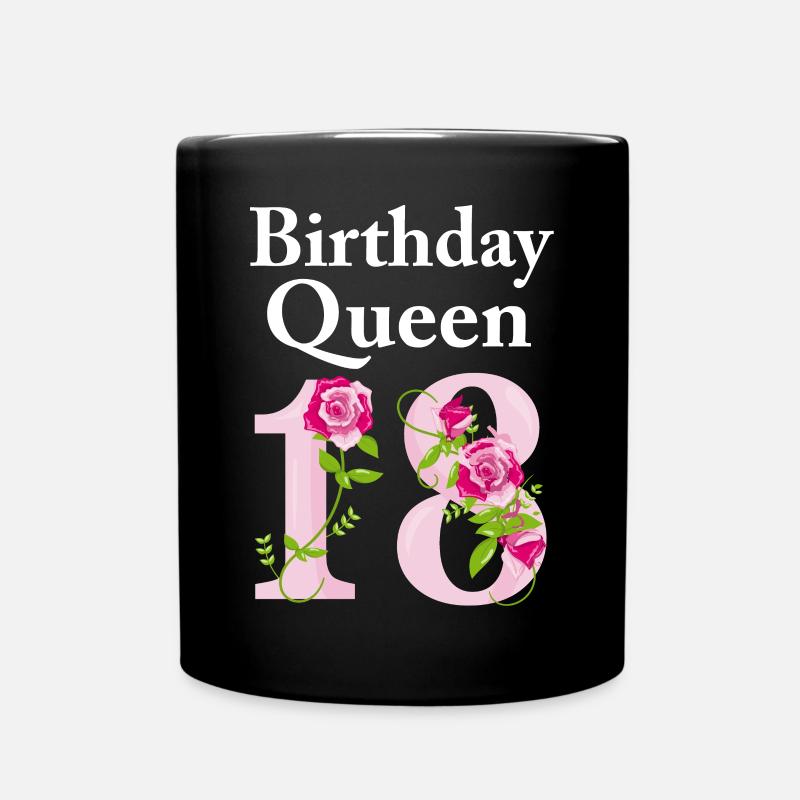 Cadeau d'anniversaire femme 18 ans - Mug uni - noir