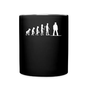 Snowboarding Shirt lustige Retro-Entwicklung von - Tasse einfarbig - Schwarz - Vorne