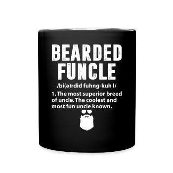 Funiculaire barbu drôle oncle définition sarcasme - Mug uni - noir - Devant