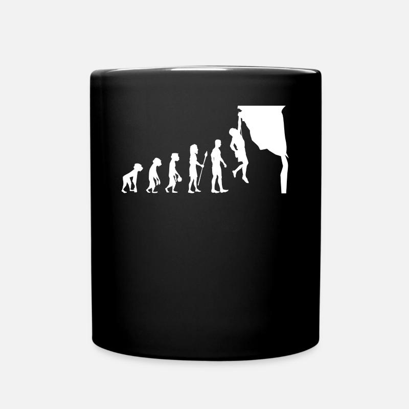 Kletterhemd lustige Retro-Entwicklung von - Tasse einfarbig - Schwarz