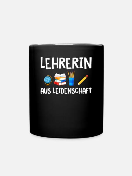 Lehrerin aus Leidenschaft - Tasse einfarbig - Schwarz