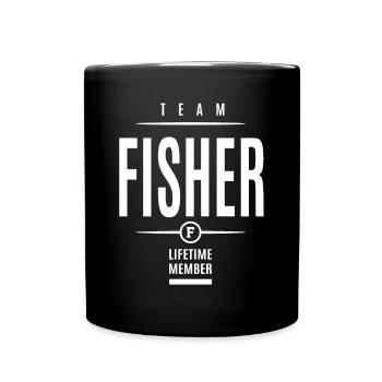 Fisher Personalized Name Birthday Gift - Full Colour Mug - black - Front