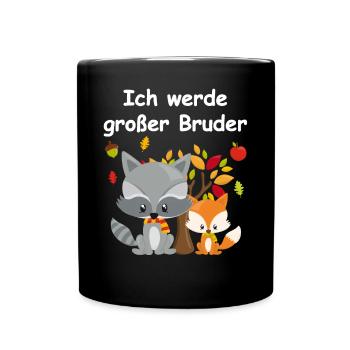 Ich werde Großer Bruder Geschenk Für Kinder Jungen - Tasse einfarbig - Schwarz - Vorne