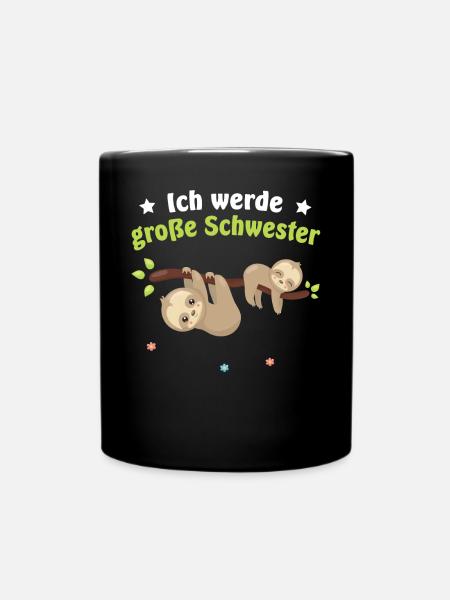 Ich werde Große Schwester Geschenk Für Mädchen - Tasse einfarbig - Schwarz