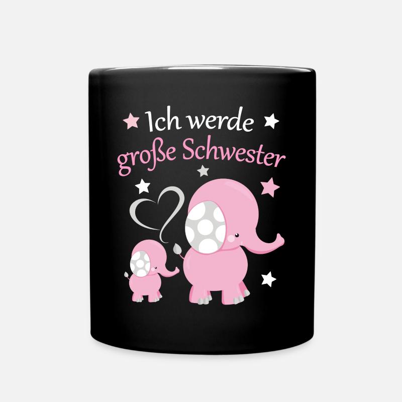 Ich werde Große Schwester Geschenk Für Mädchen - Tasse einfarbig - Schwarz