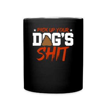 Merde de chien - Mug uni - noir - Devant