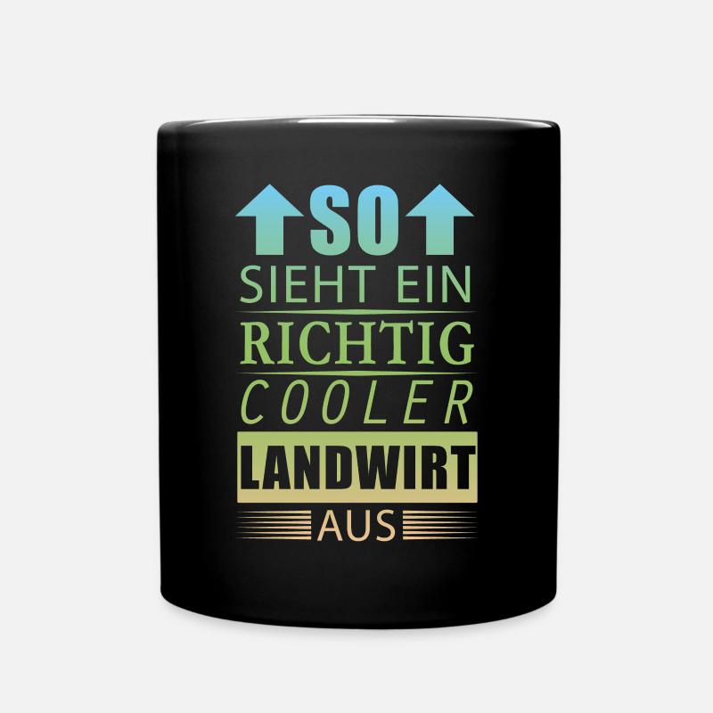 Cooler Bester Landwirt Geburtstag Geschenk Herren - Tasse einfarbig - Schwarz