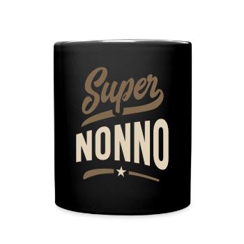 Cadeau de grand-père Super Nonno pour homme - Mug uni - noir - Devant