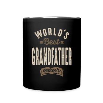 Mens World's Best Grandfather Ever Gift - Full Colour Mug - black - Front