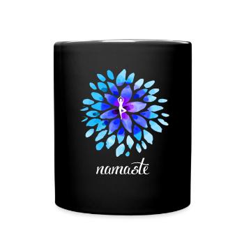Yoga Namaste Lotus Buddha Yin Yang om spirit medit - Full Colour Mug - black - Front