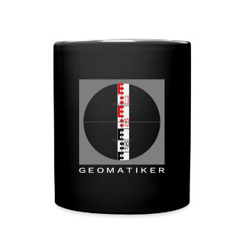 Geomatiker Vermessungstechnik Nivellierlatte - Tasse einfarbig - Schwarz - Vorne