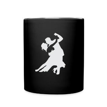 Salsa - silhouette d'un couple dansant - Mug uni - noir - Devant