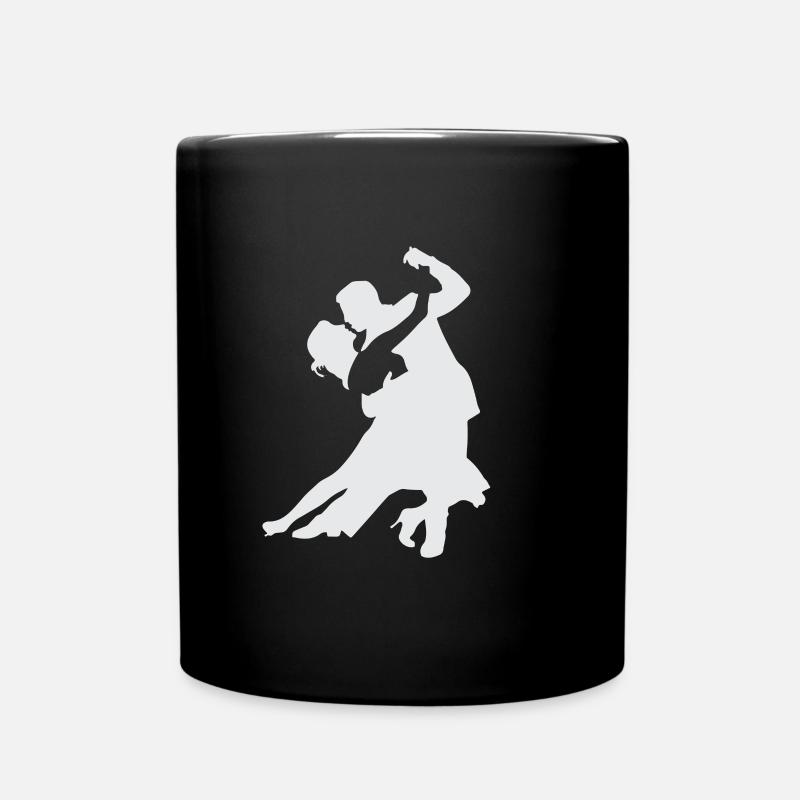 Salsa - silhouette d'un couple dansant - Mug uni - noir