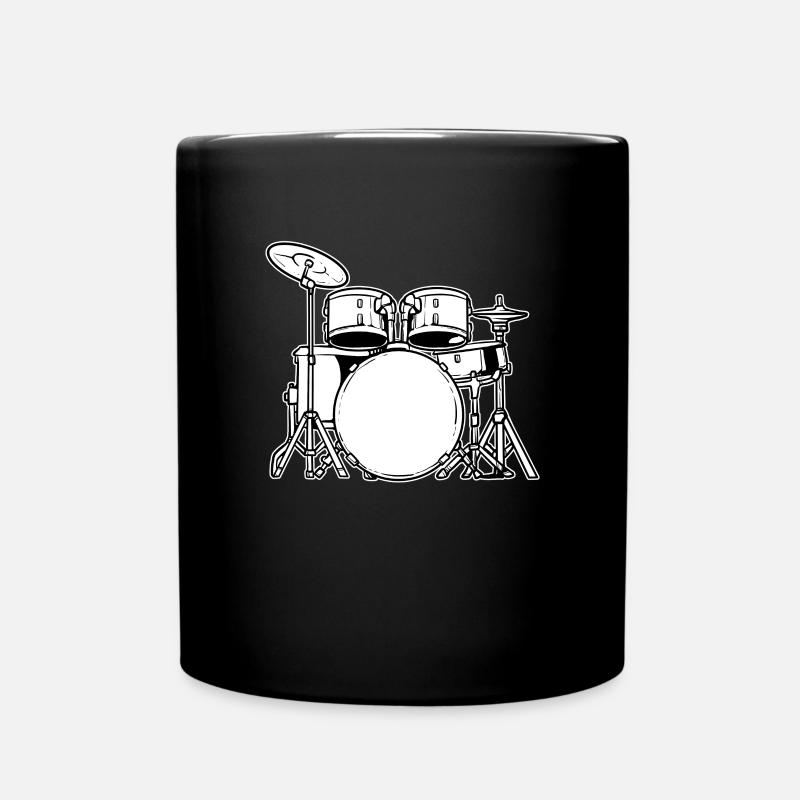 Schlagzeug Schlagzeuger - Tasse einfarbig - Schwarz
