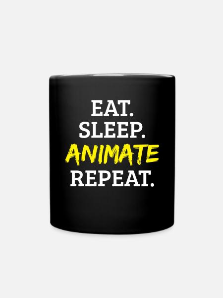 Animation animate - Full Colour Mug - black