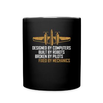 Cadeau de mécanicien d'avion Mécanicien d'avion - Mug uni - noir - Devant