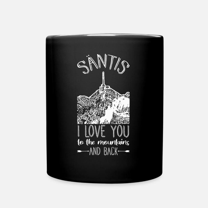 Säntis Berg Alpen Schweiz Geschenk - Tasse einfarbig - Schwarz