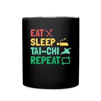 Tai Chi T'ai Chi Ch'uan Lustiges Geschenk - Tasse einfarbig - Schwarz - Vorne