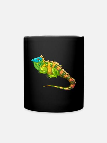 Iguana reptile lovers - Full Colour Mug - black