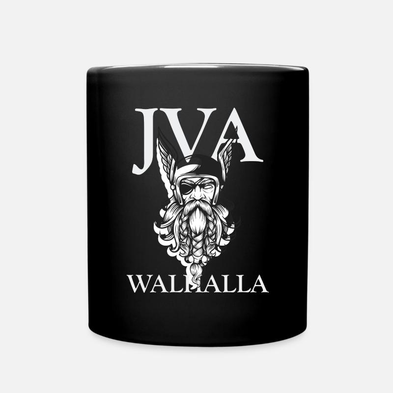 JVA Walhalla Prison Funny Saying Odin Thor - Full Colour Mug - black
