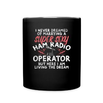 Funkamateur Ham Amateurfunk - Tasse einfarbig - Schwarz - Vorne