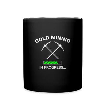 Gold panning gold prospecting cool design - Full Colour Mug - black - Front