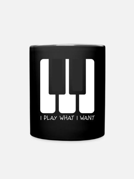 I PLAY WHAT I WANT - Full Colour Mug - black