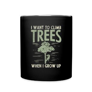 Cadeau de grimpeur d'arbre - Mug uni - noir - Devant