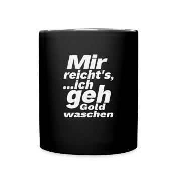 Gold panning gold prospecting cool design - Full Colour Mug - black - Front