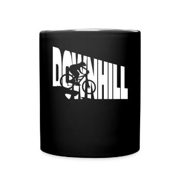 Mountainbike Downhill – Adrenalin auf zwei Rädern - Tasse einfarbig - Schwarz - Vorne