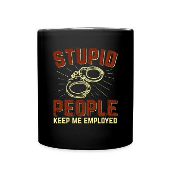 Police officer enforcement officer - Full Colour Mug - black - Front