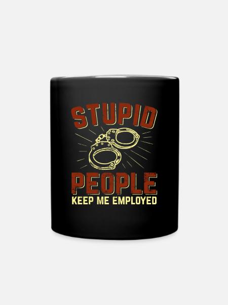 Police officer enforcement officer - Full Colour Mug - black