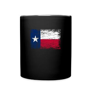 Texas USA flag flag - Full Colour Mug - black - Front