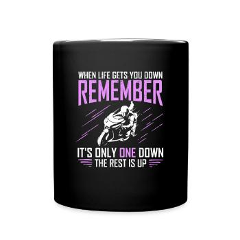 Motocycliste motard moto - Mug uni - noir - Devant