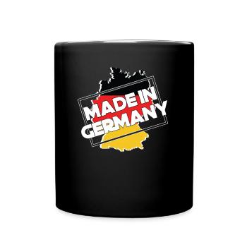Made in Germany - Tasse einfarbig - Schwarz - Vorne