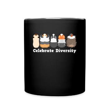 Cadeau pour les amoureux des cochons d'Inde | Célébrer - Mug uni - noir - Devant