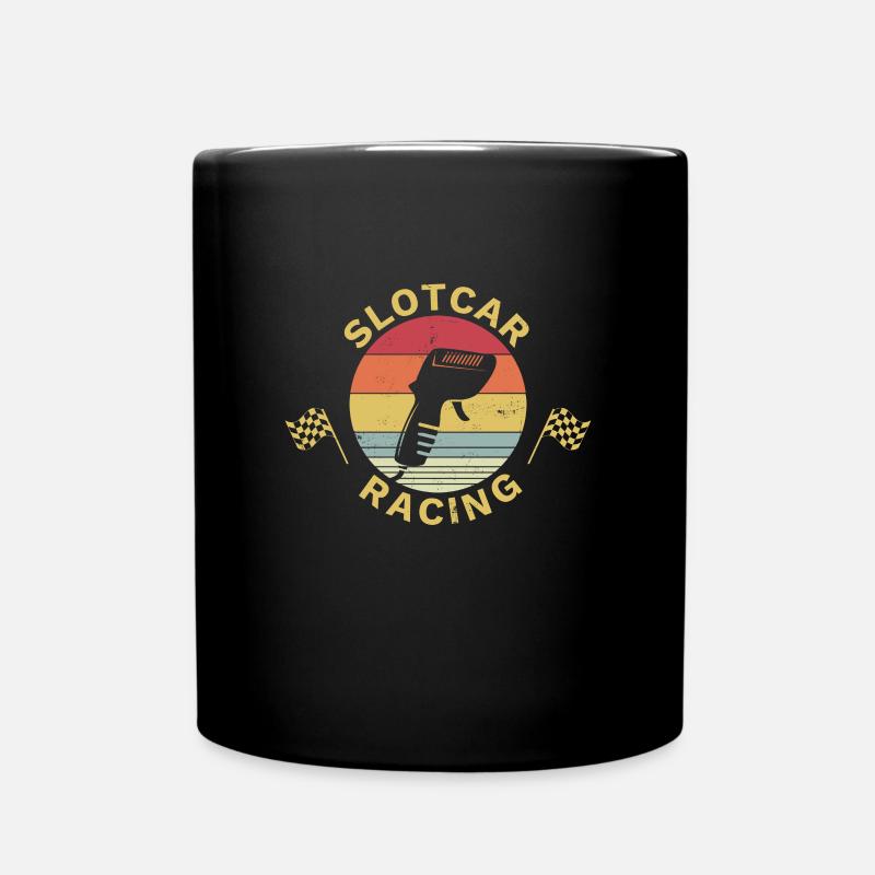 Slotcar Handregler Racing Retro Geschenk - Tasse einfarbig - Schwarz