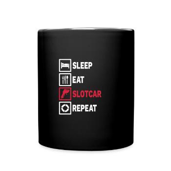 Slotcar Racing Auto Modellsport Geschenk - Tasse einfarbig - Schwarz - Vorne