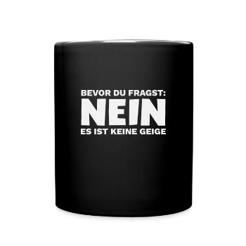 Bratsche Viola Violist Spruch Design für Musiker - Tasse einfarbig - Schwarz - Vorne